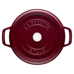 7 qt, Round, Cocotte, Cranberry - Factory Second