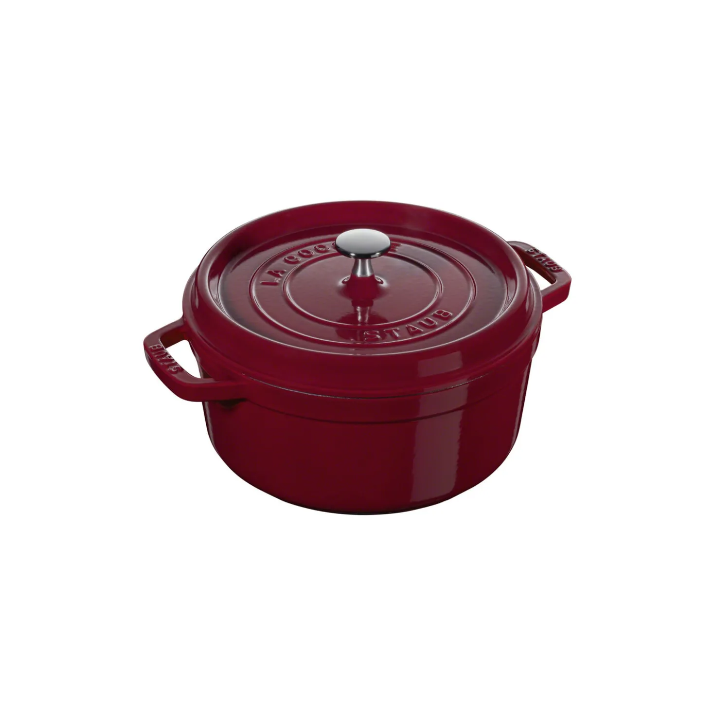 7 qt, Round, Cocotte, Cranberry - Factory Second