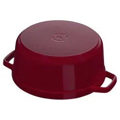 4 qt, Round, Cocotte, Cranberry - Factory Second