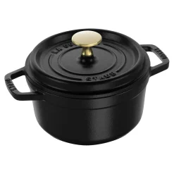 1.25 qt, Round, Dutch Oven, Black Matte