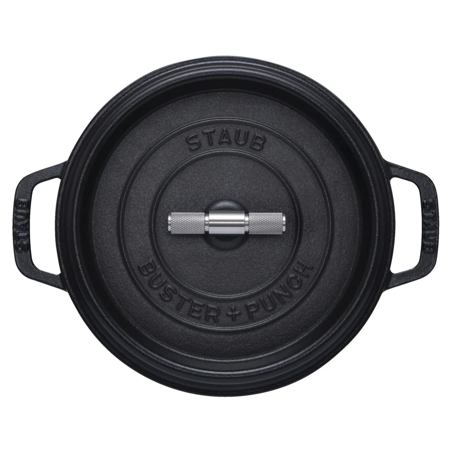 4 qt, Round, Dutch Oven Buster And Punch, Black Matte