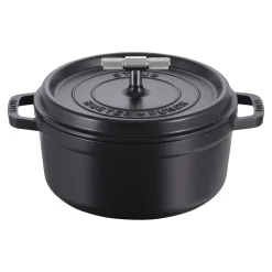 4 qt, Round, Dutch Oven Buster And Punch, Black Matte