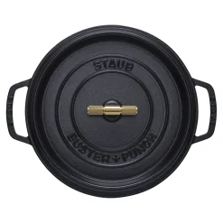 7 qt, Round, Dutch Oven Buster And Punch, Black Matte