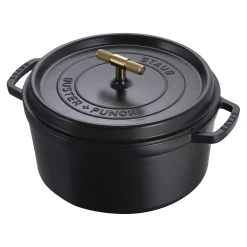 7 qt, Round, Dutch Oven Buster And Punch, Black Matte