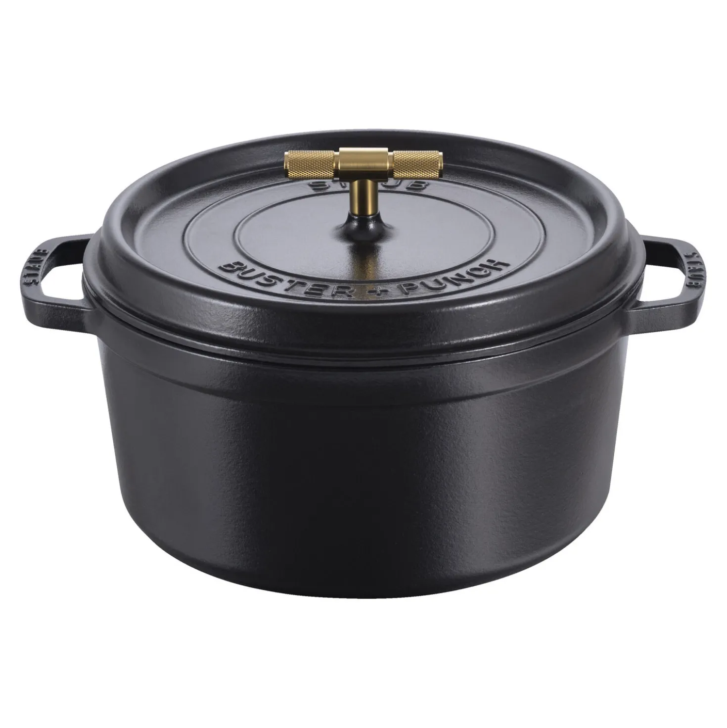 7 qt, Round, Dutch Oven Buster And Punch, Black Matte