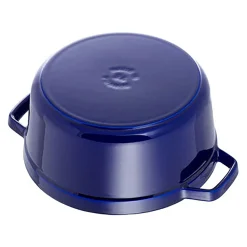 4 qt, Round, Dutch Oven, Dark Blue