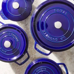 4 qt, Round, Dutch Oven, Dark Blue
