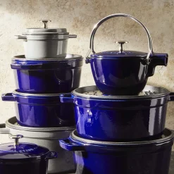 4 qt, Round, Dutch Oven, Dark Blue