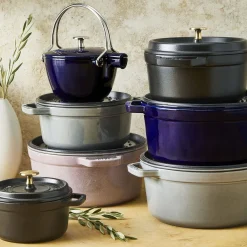 4 qt, Round, Dutch Oven, Dark Blue