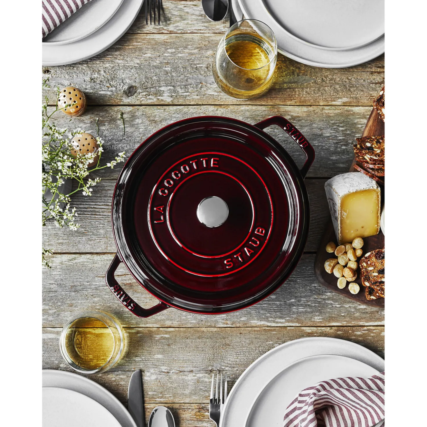 7 qt, Round, Dutch Oven, Grenadine