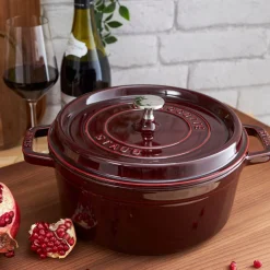 4 qt, Round, Dutch Oven, Grenadine