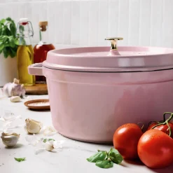 7 qt, Round, Dutch Oven, Pink Peony - Factory Second