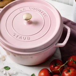 7 qt, Round, Dutch Oven, Pink Peony - Factory Second