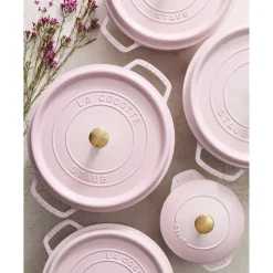 4 qt, Round, Dutch Oven, Pink Peony