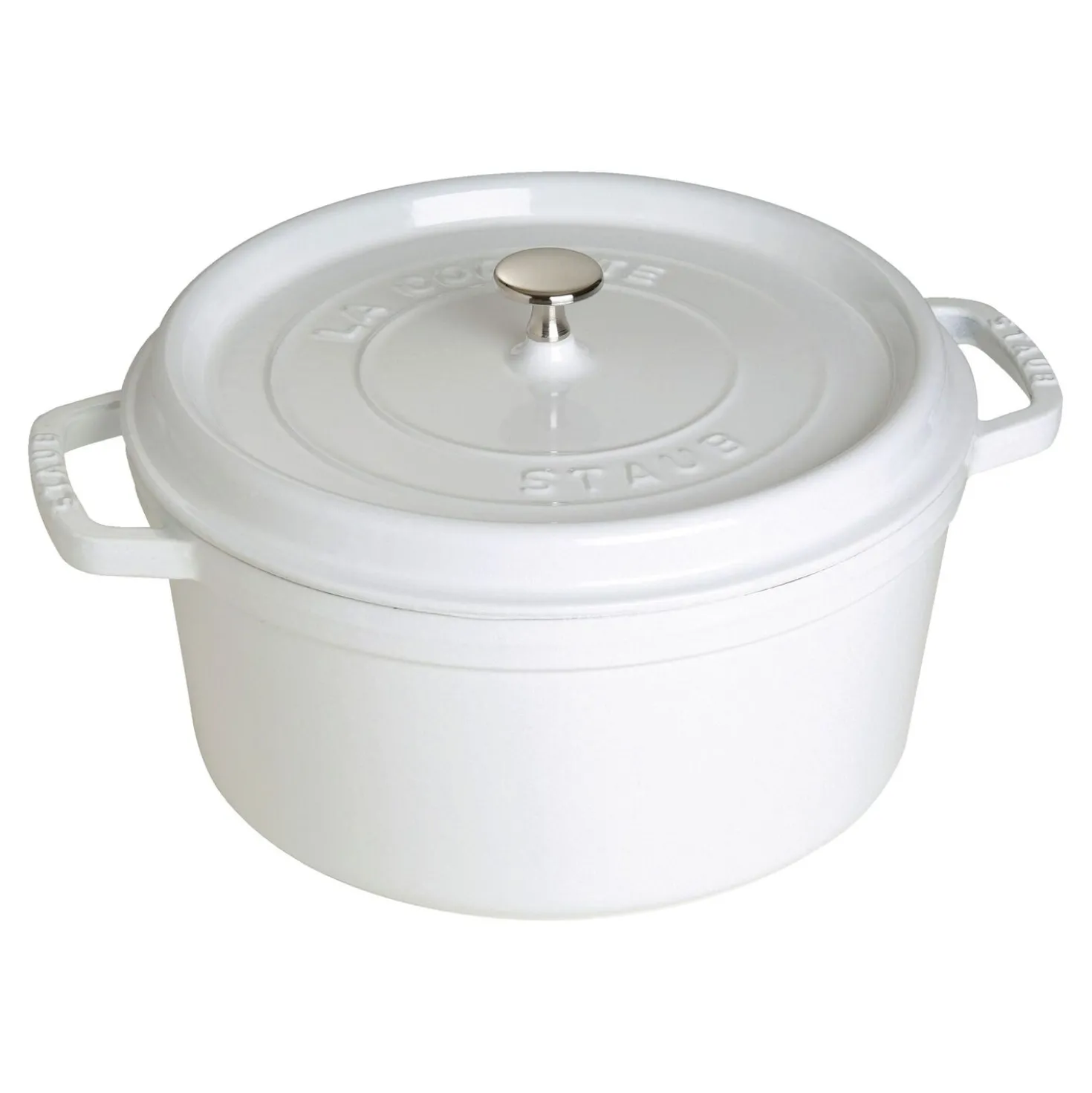 7 qt, Round, Dutch Oven, Pure-white