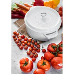 7 qt, Round, Dutch Oven, Pure-white
