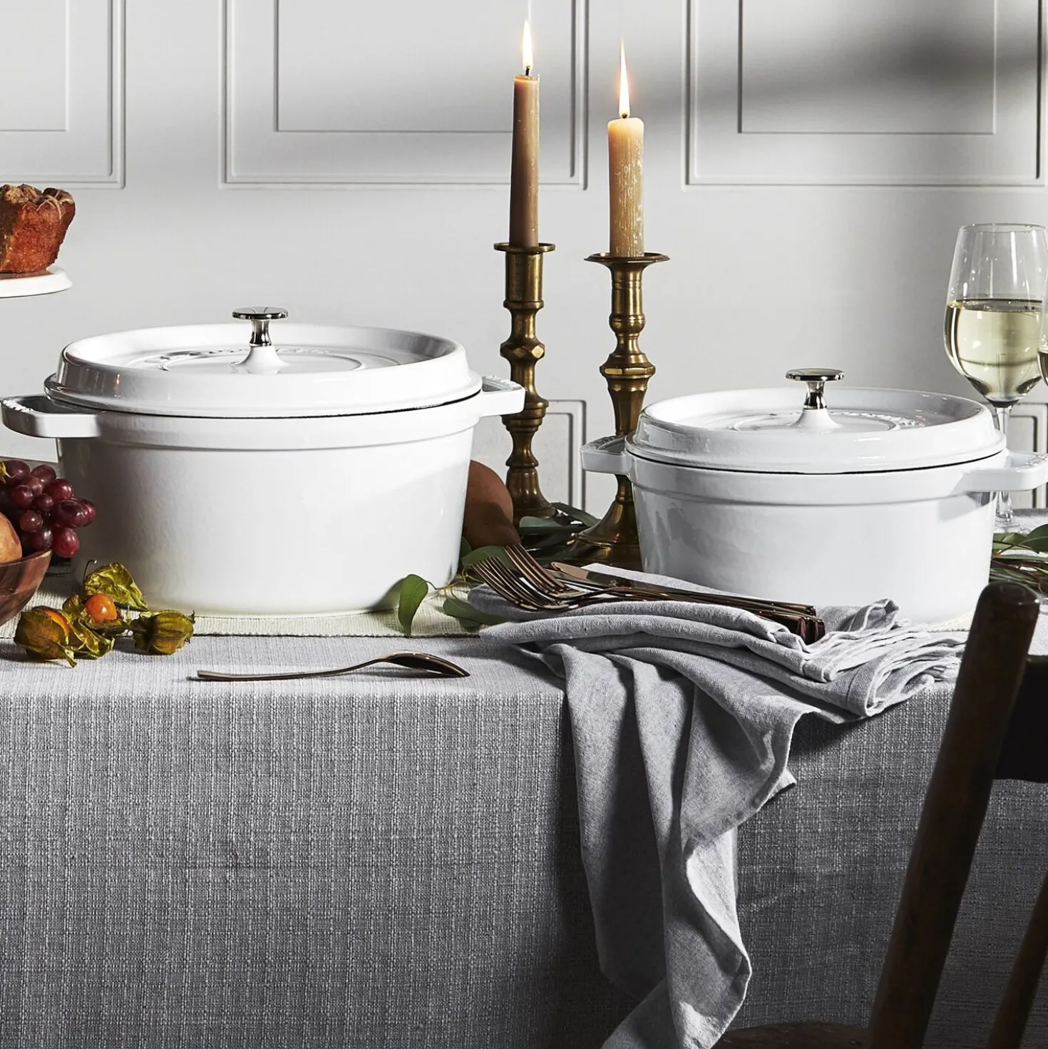 4 qt, Round, Dutch Oven, Pure-white