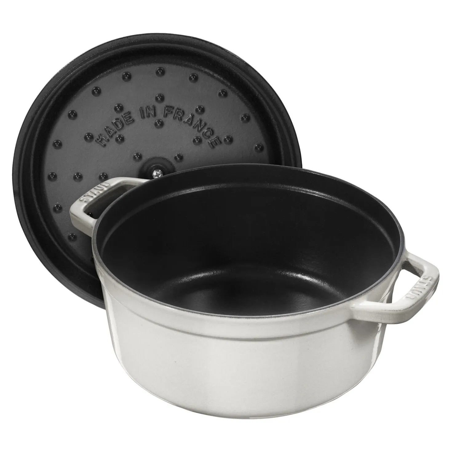 5.5 qt, Round, Dutch Oven, White Truffle - Factory Second