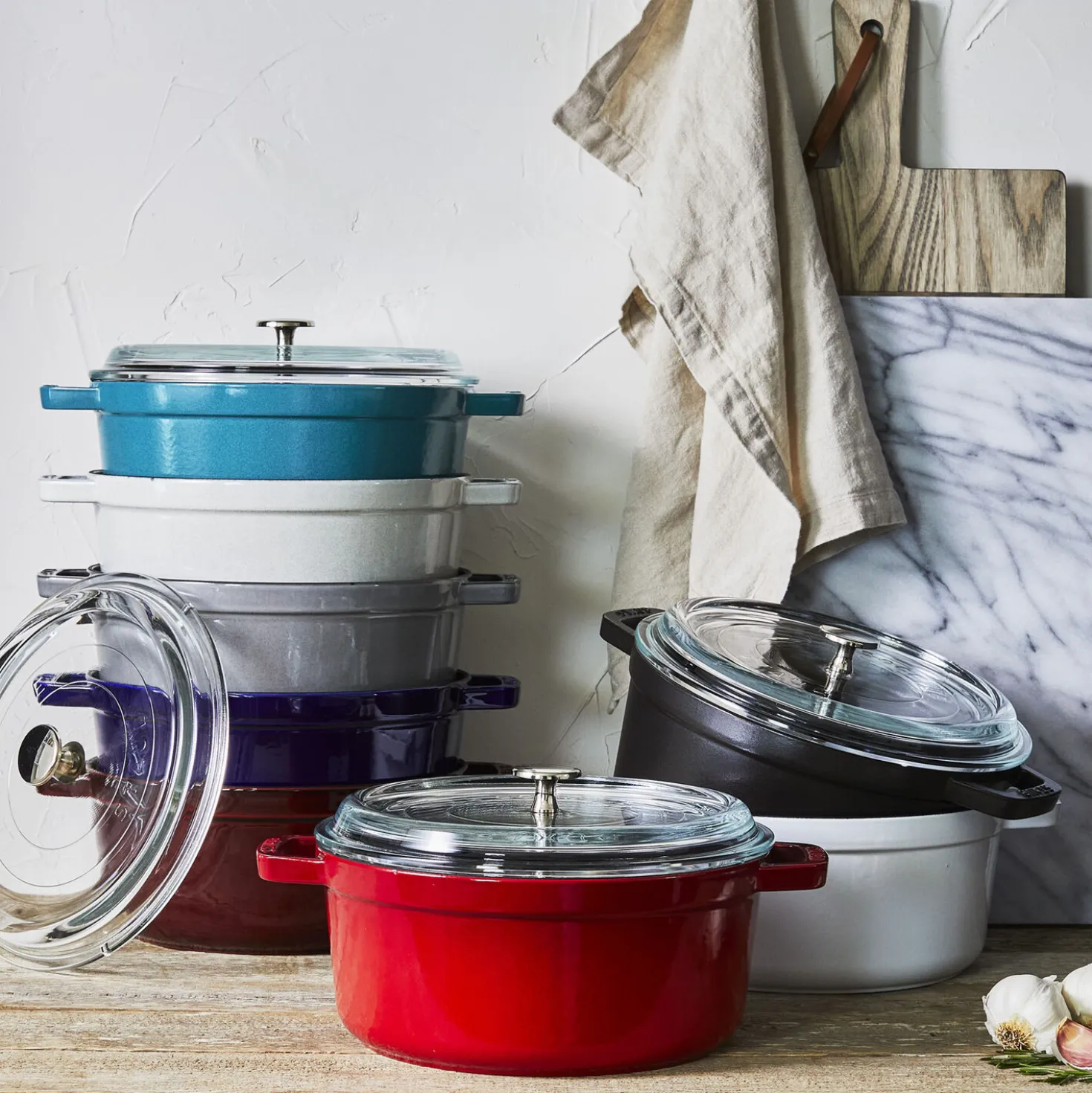 4 qt, Round, Glass Lid Dutch Oven, Graphite Grey