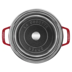 4 qt, Round, Glass Lid Dutch Oven, Cherry