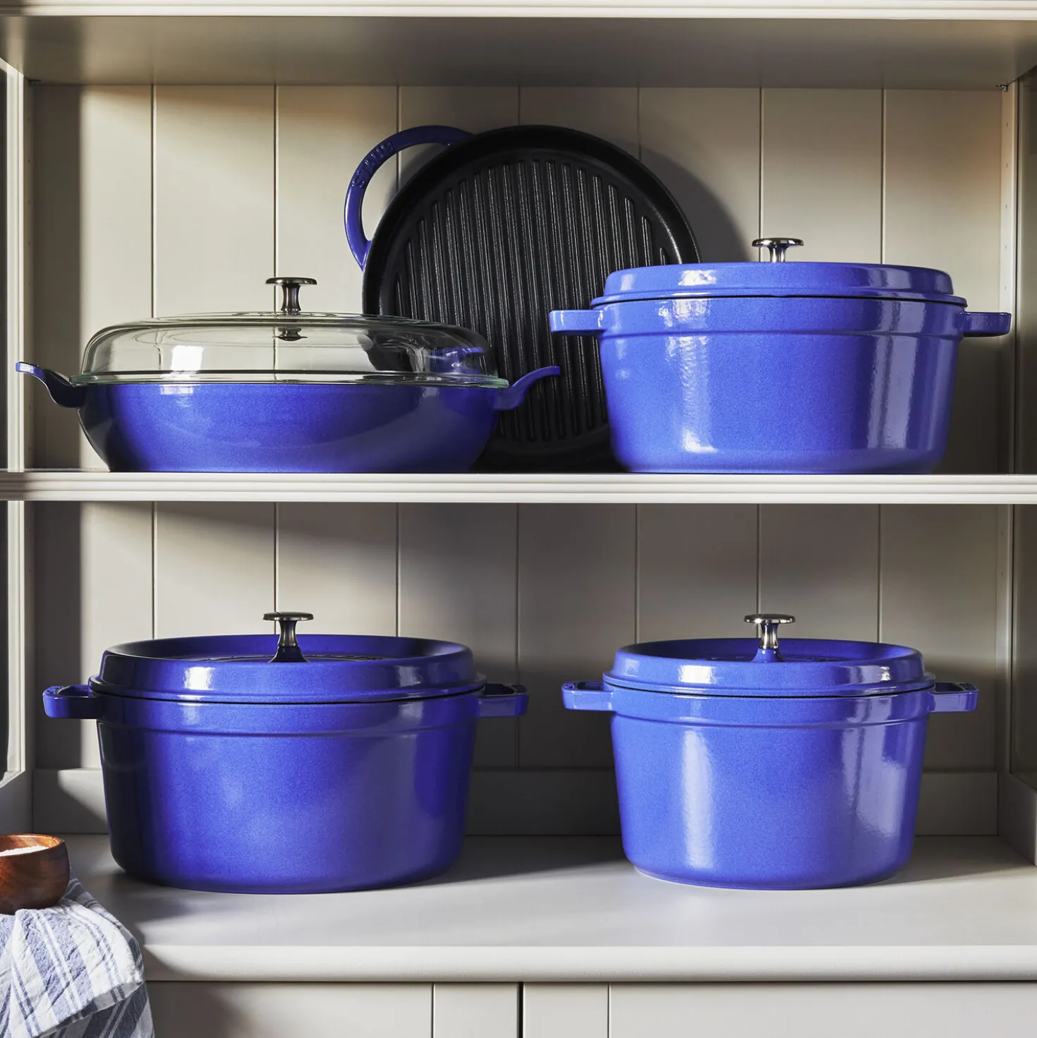 5 qt, Round, Tall Dutch Oven, Blueberry