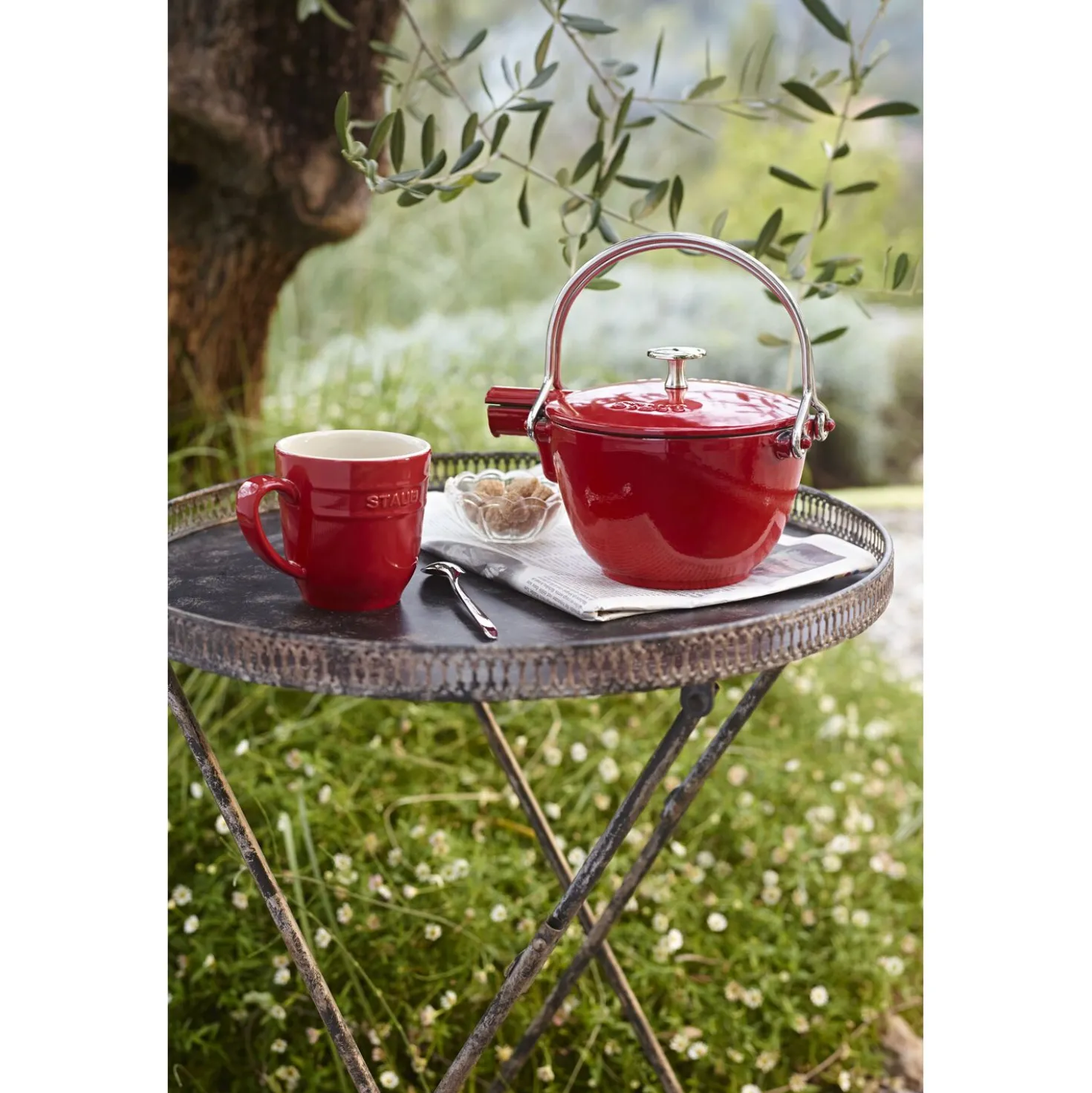 1.2 qt, Round, Tea Kettle, Cherry