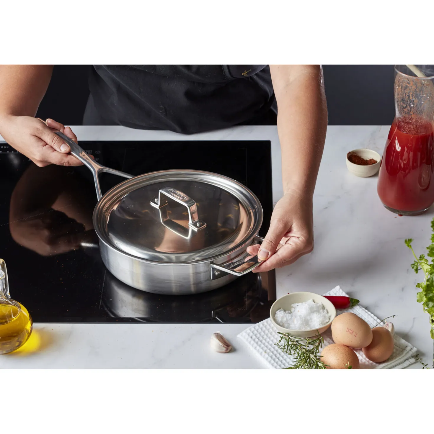 3 qt Saute Pan, 18/10 Stainless Steel