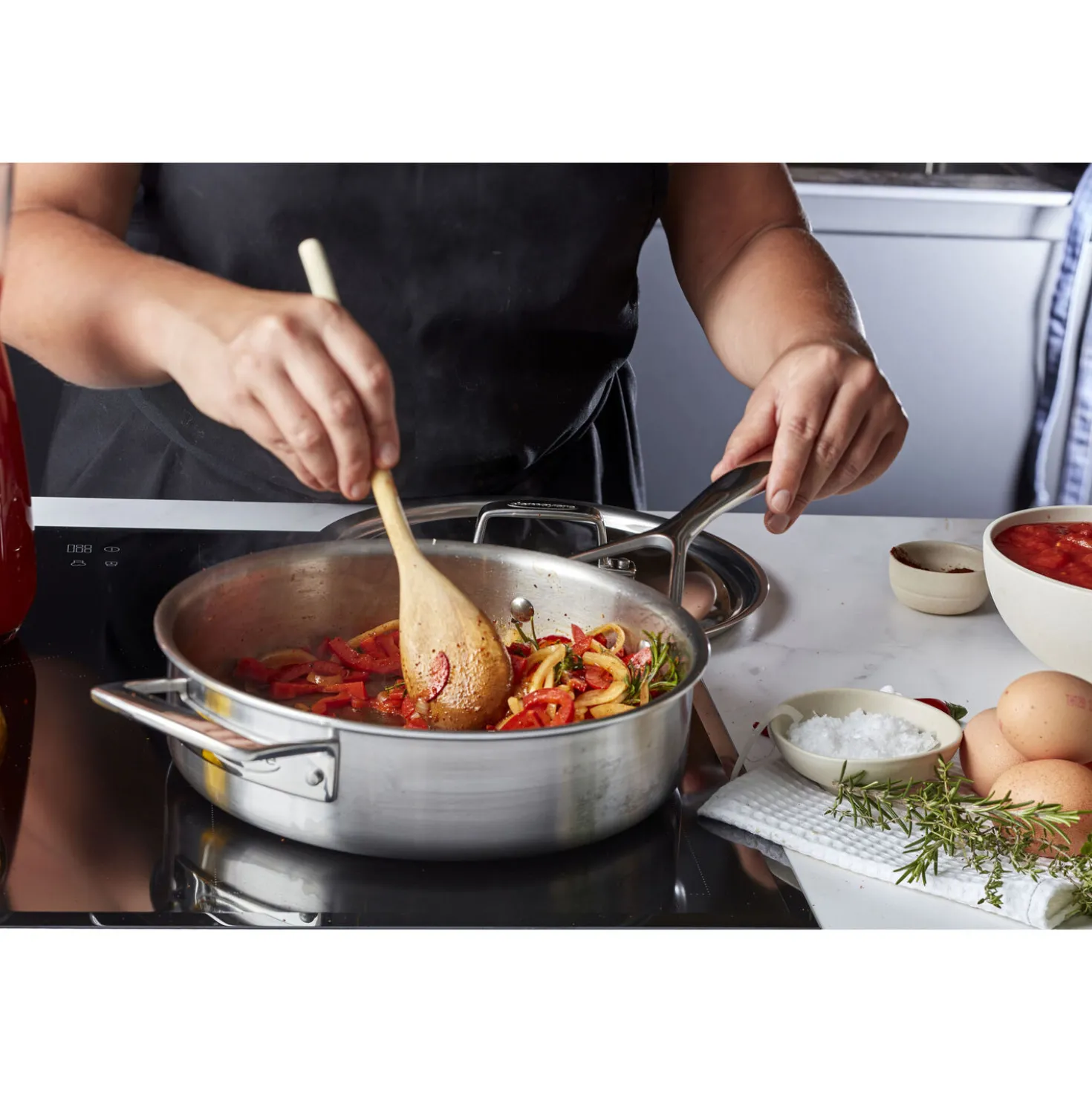 3 qt Saute Pan, 18/10 Stainless Steel