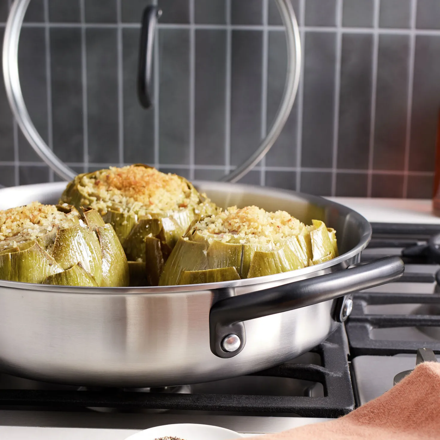 4 qt Saute Pan With Lid, Stainless Steel