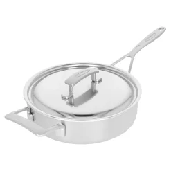 3 qt Sauté Pan With Helper Handle And Lid, 18/10 Stainless Steel