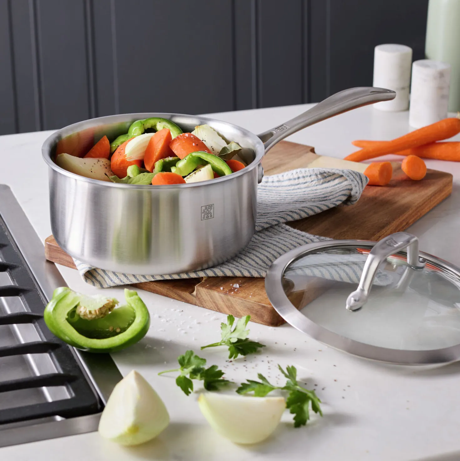 2 qt, Stainless Steel, Sauce Pan