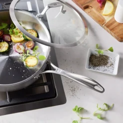 3 qt, Stainless Steel, Saute Pan