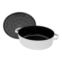 6.25 qt, Wide Oval Dutch Oven, pure-white