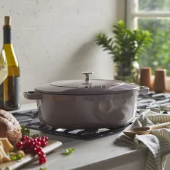 6.25 qt, Wide Oval Dutch Oven, graphite grey
