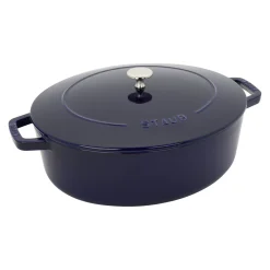 6.25 qt, Wide Oval Dutch Oven, dark blue