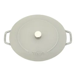 6.25 qt, Wide Oval Dutch Oven, white truffle