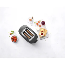 2 Short Slots Toaster, Black Matte