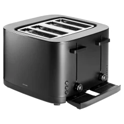 4 Short Slots Toaster, Black Matte