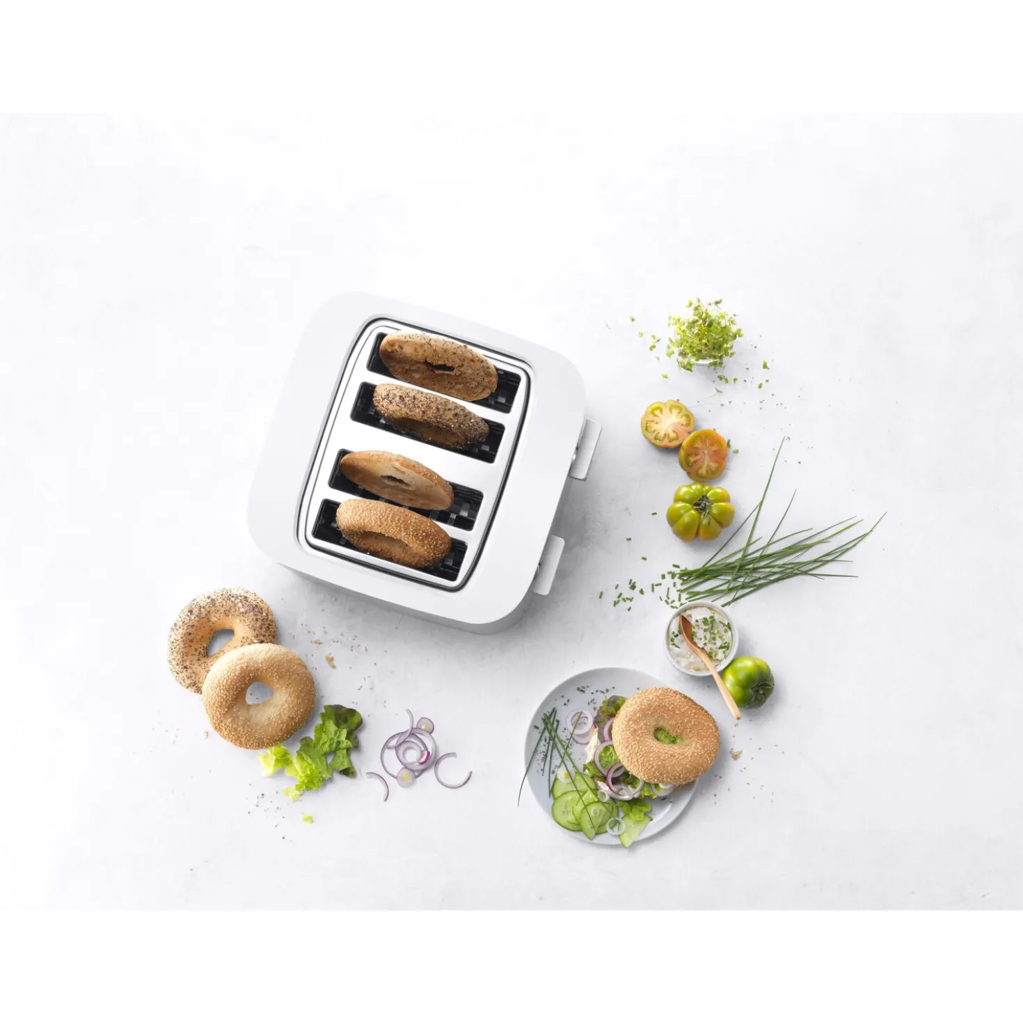 4 Short Slots Toaster, Silver
