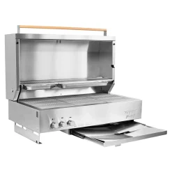 Built-in Propane Gas Grill, silver