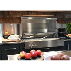 Built-in Propane Gas Grill, silver