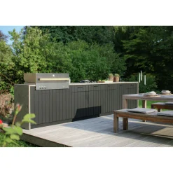 Built-in Propane Gas Grill, silver