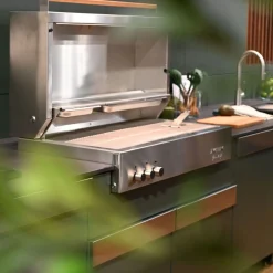 Built-in Propane Gas Grill, silver