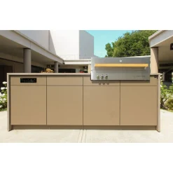 Built-in Propane Gas Grill, silver