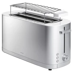 Bun Warmer - Large, 2 long slots, silver