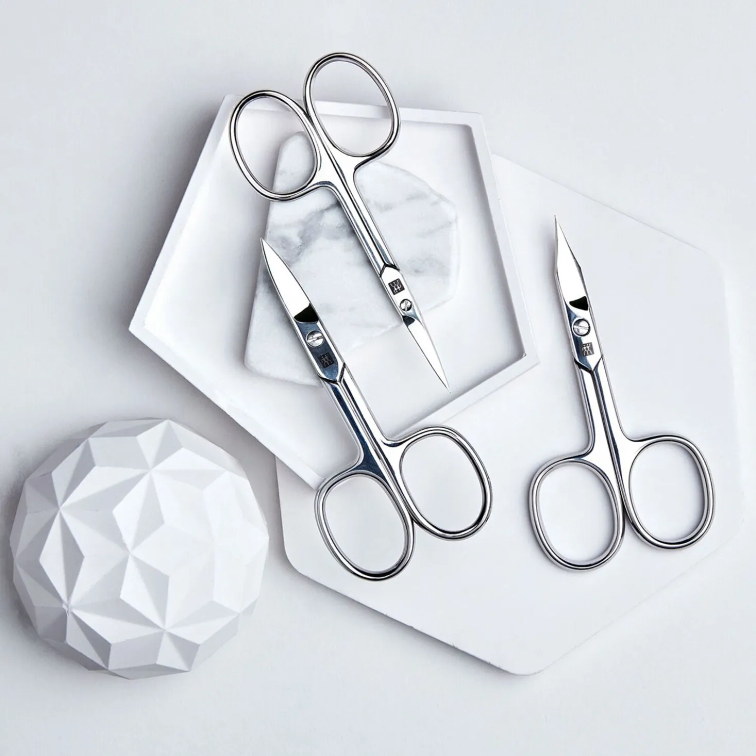 Combination Nail Scissors - Shiny Stainless Steel