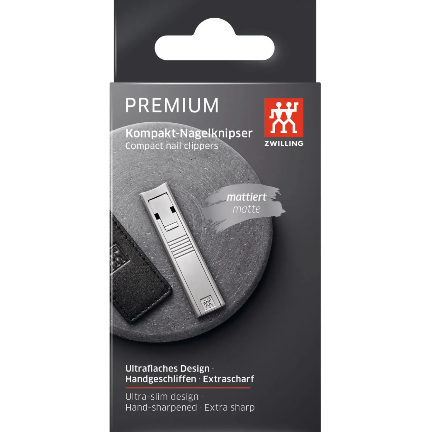 Compact Nail Clippers - Stainless Steel Matt