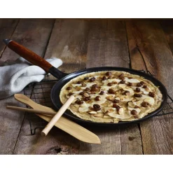 Crepe Pan with Spreader and Spatula, black matte