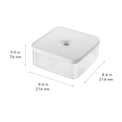 CUBE Container L / 21 cm, 1.75 Qt, Transparent-white