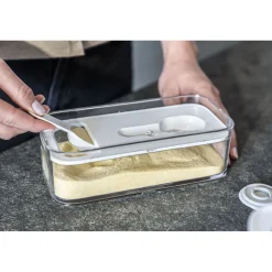 CUBE Container 2M / 21 cm, 2 Qt, Transparent-white